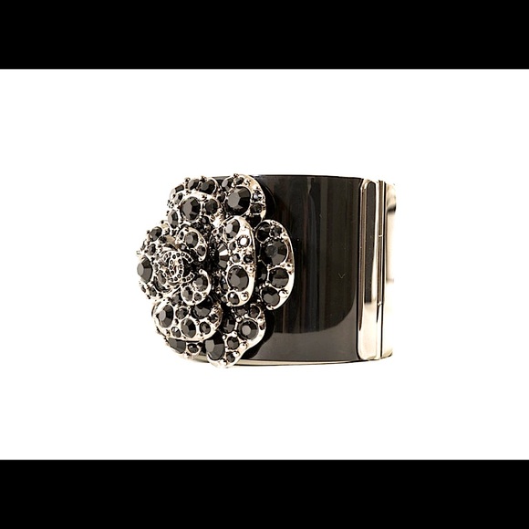 Authentic Chanel Festival Camelia Hinged Cuff - Picture 3 of 9
